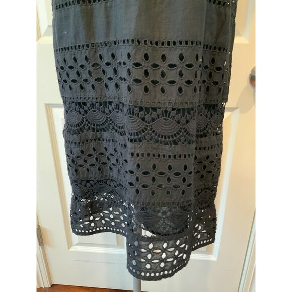 Joie Black Eyelet Lace Sleeveless Shift Dress, Size XS (US) - Picture 3 of 7